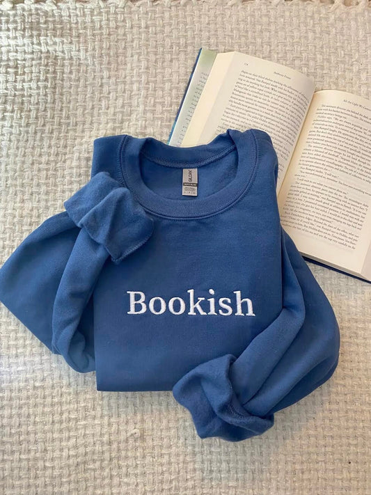 Embroidered Bookish Sweatshirt